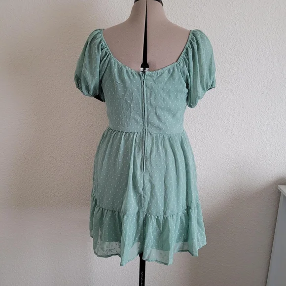 Soft Green Milkmaid Dress - Picture 4 of 7